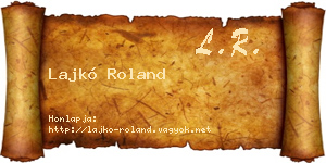 Lajkó Roland névjegykártya
